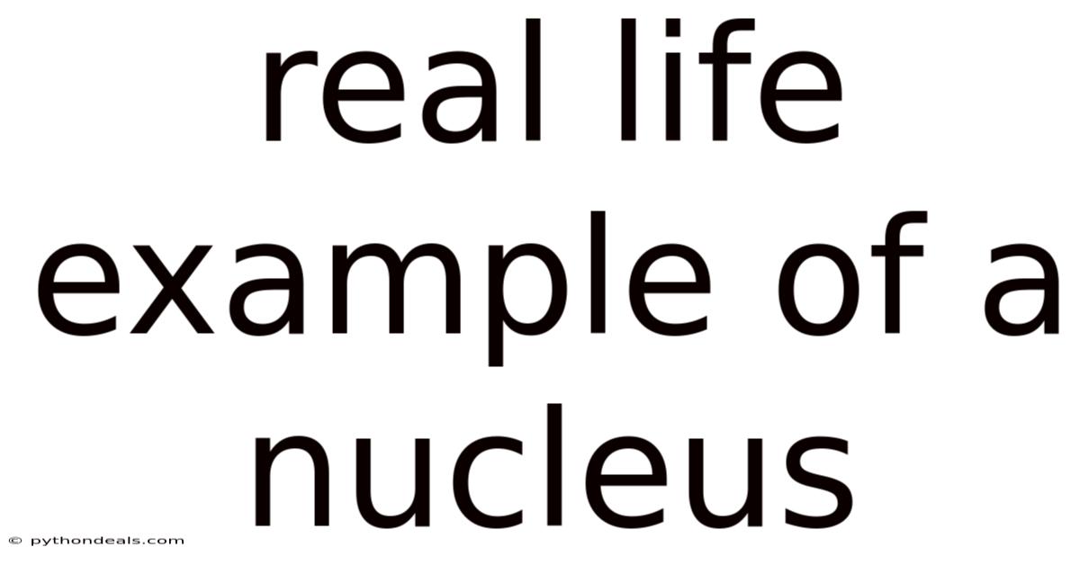 Real Life Example Of A Nucleus