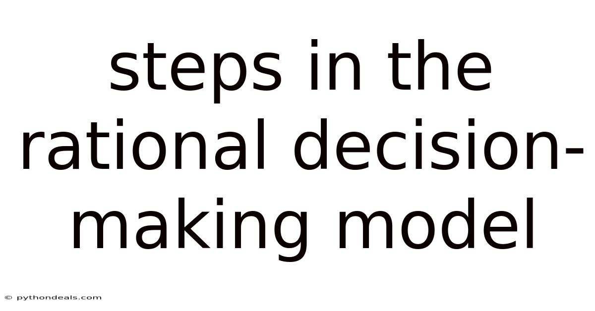 Steps In The Rational Decision-making Model