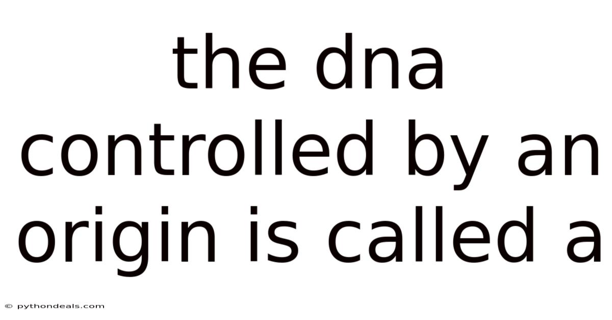 The Dna Controlled By An Origin Is Called A