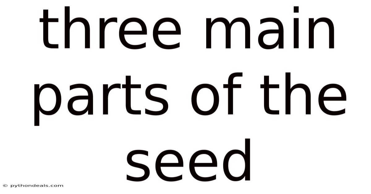 Three Main Parts Of The Seed