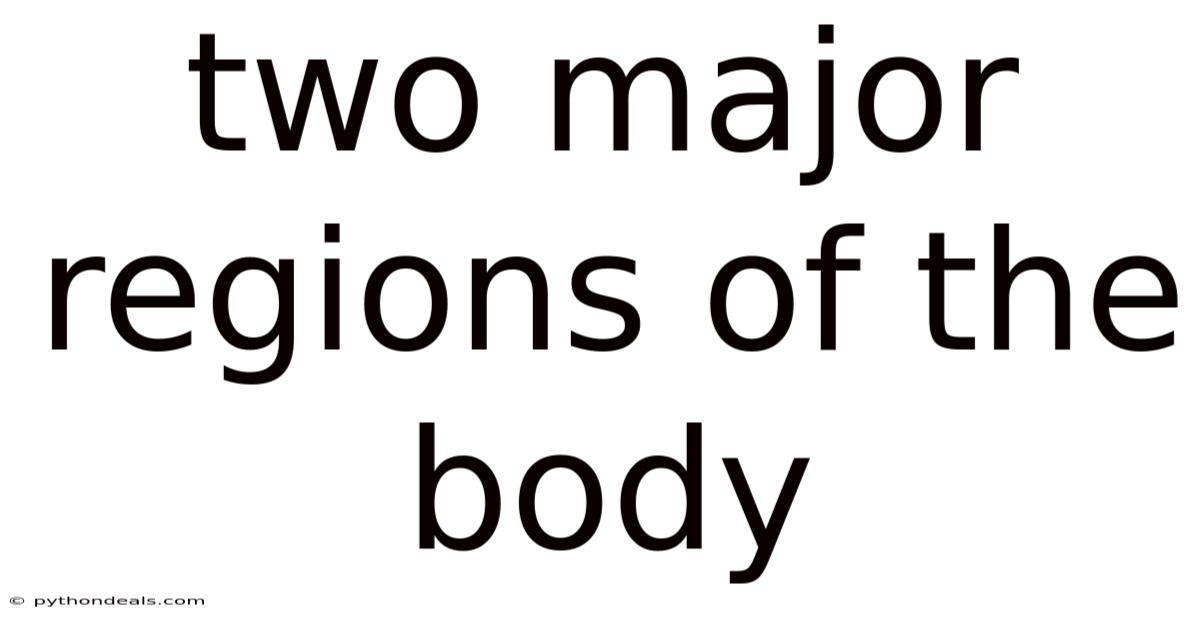 Two Major Regions Of The Body