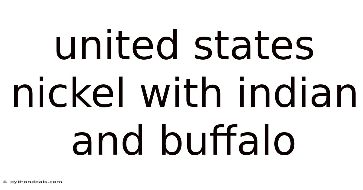 United States Nickel With Indian And Buffalo