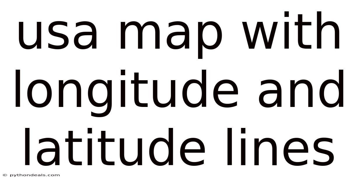 Usa Map With Longitude And Latitude Lines