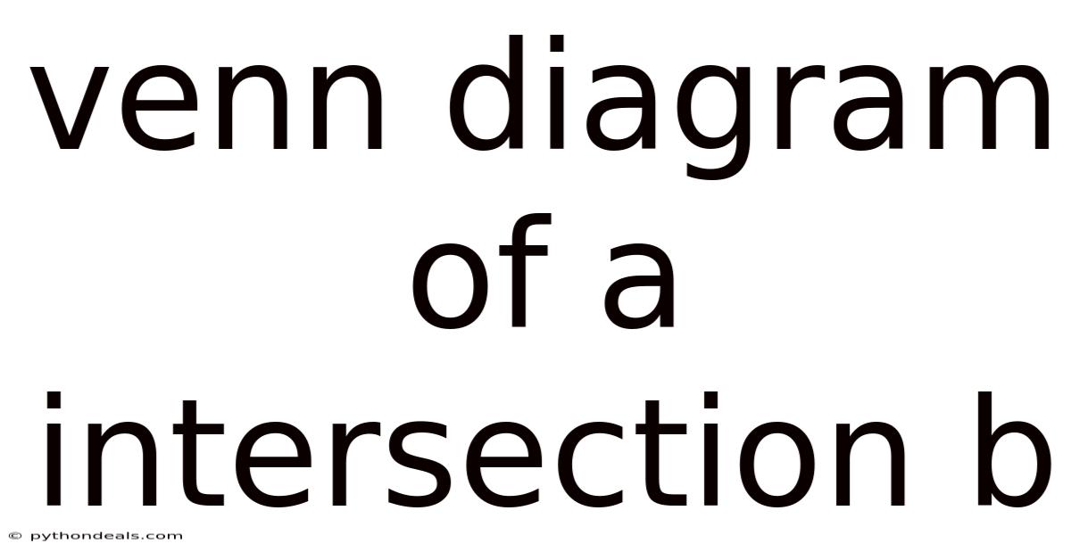 Venn Diagram Of A Intersection B