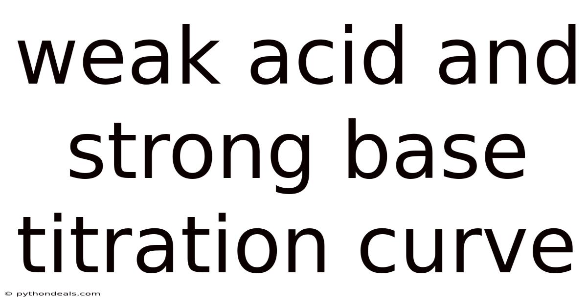 Weak Acid And Strong Base Titration Curve
