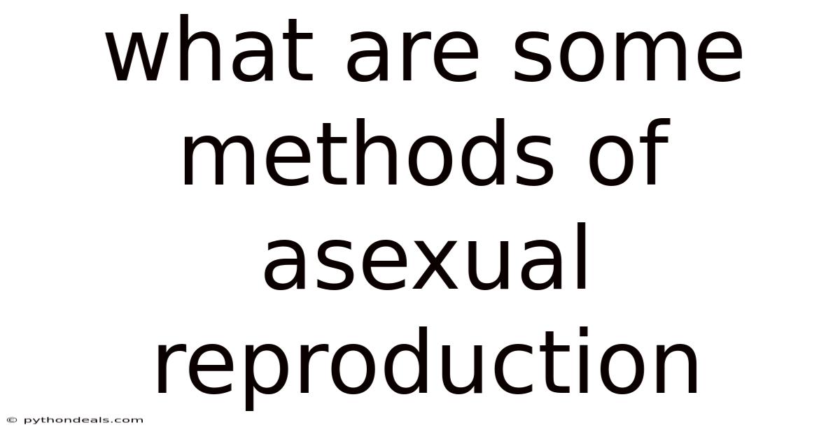 What Are Some Methods Of Asexual Reproduction