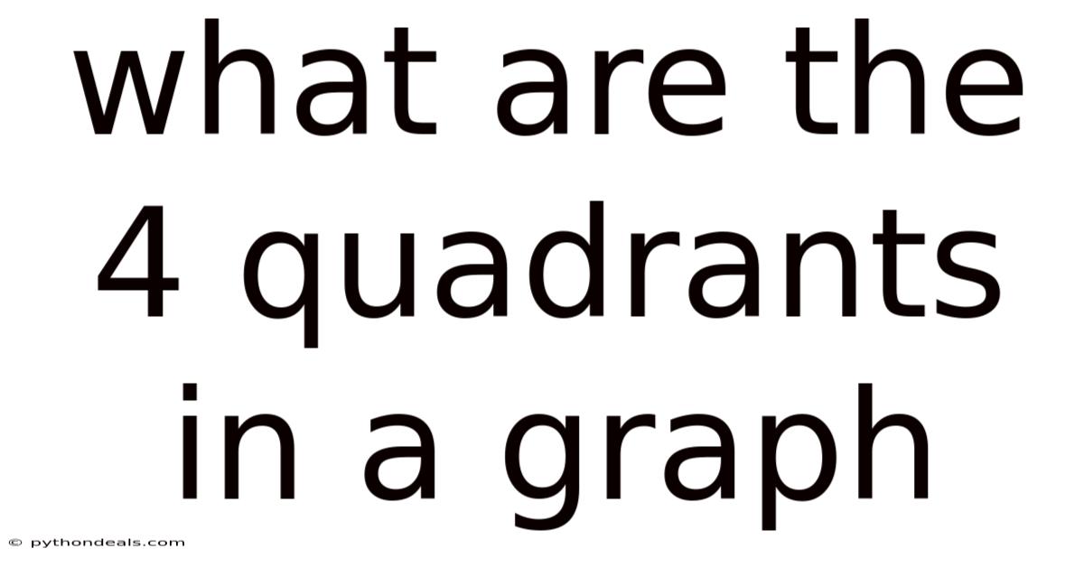 What Are The 4 Quadrants In A Graph