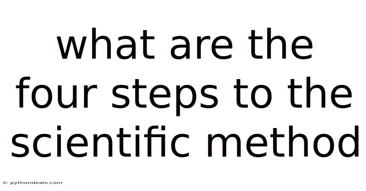 What Are The Four Steps To The Scientific Method