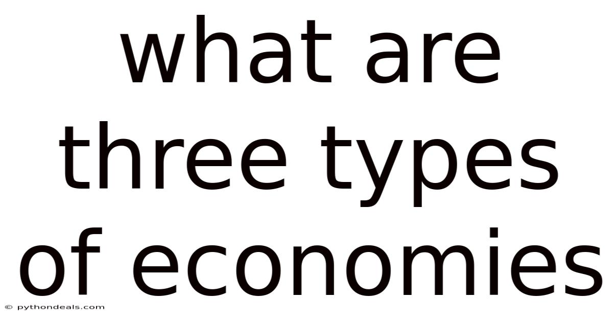 What Are Three Types Of Economies