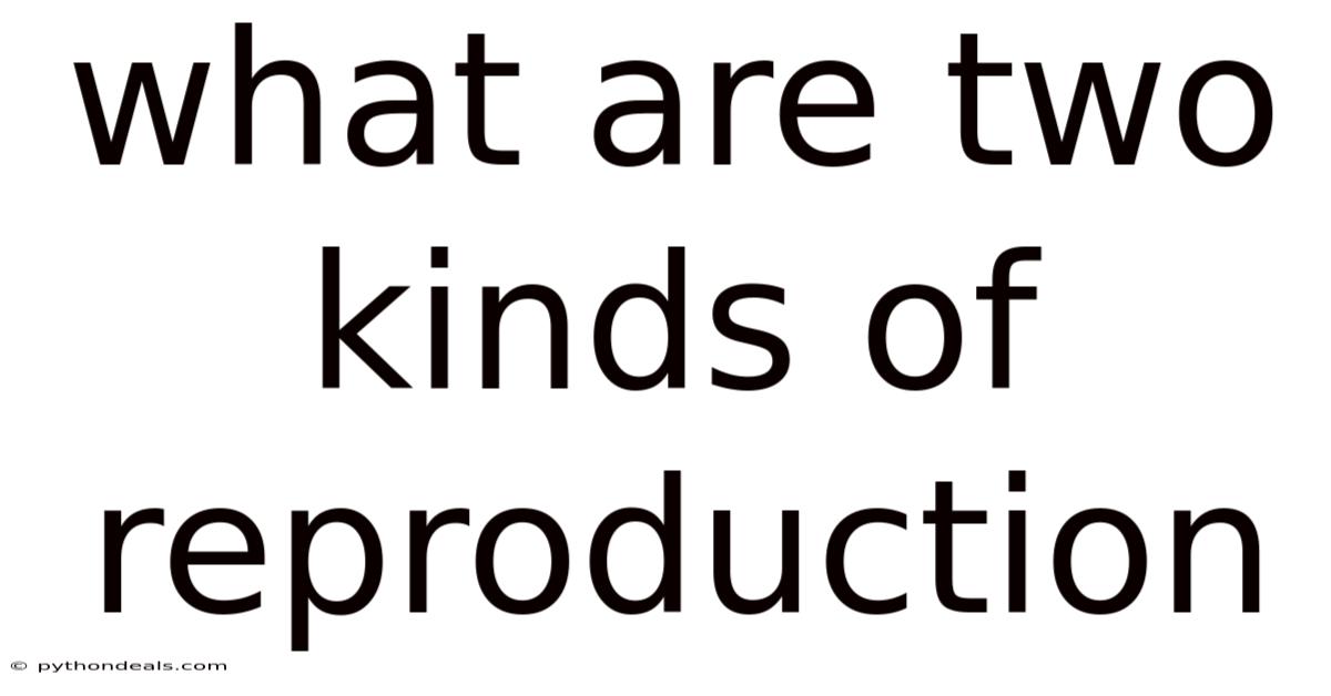 What Are Two Kinds Of Reproduction