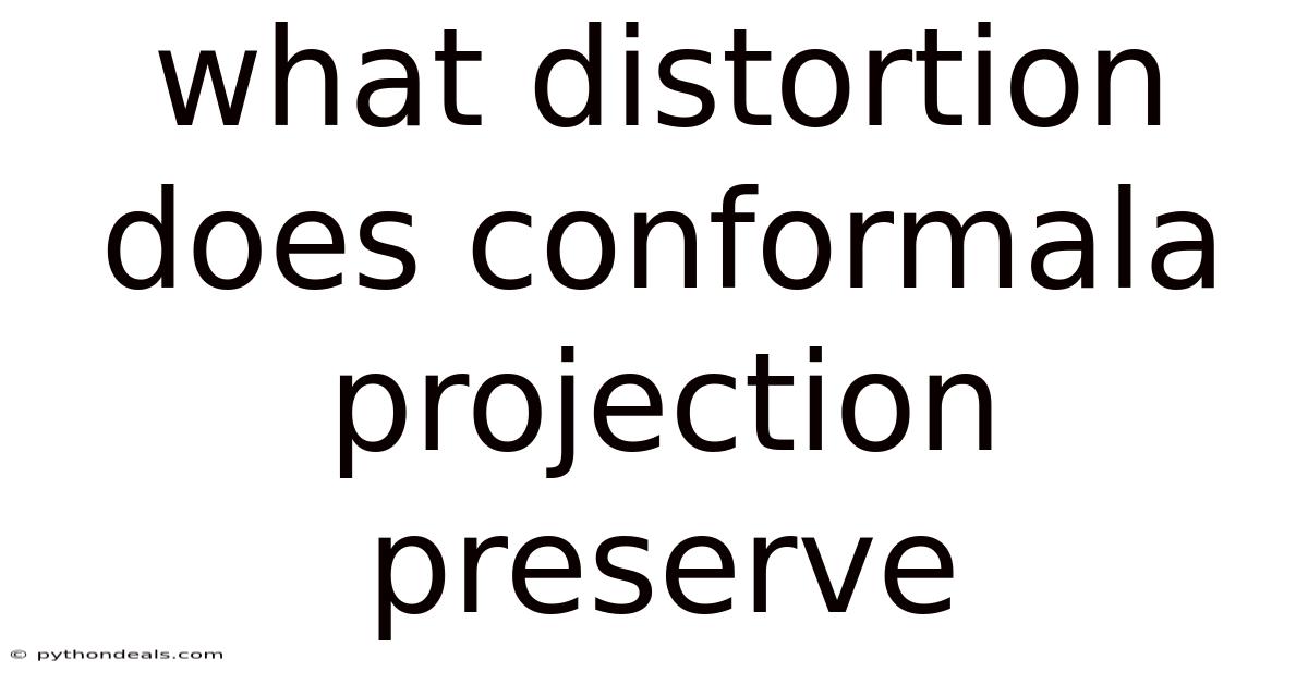 What Distortion Does Conformala Projection Preserve