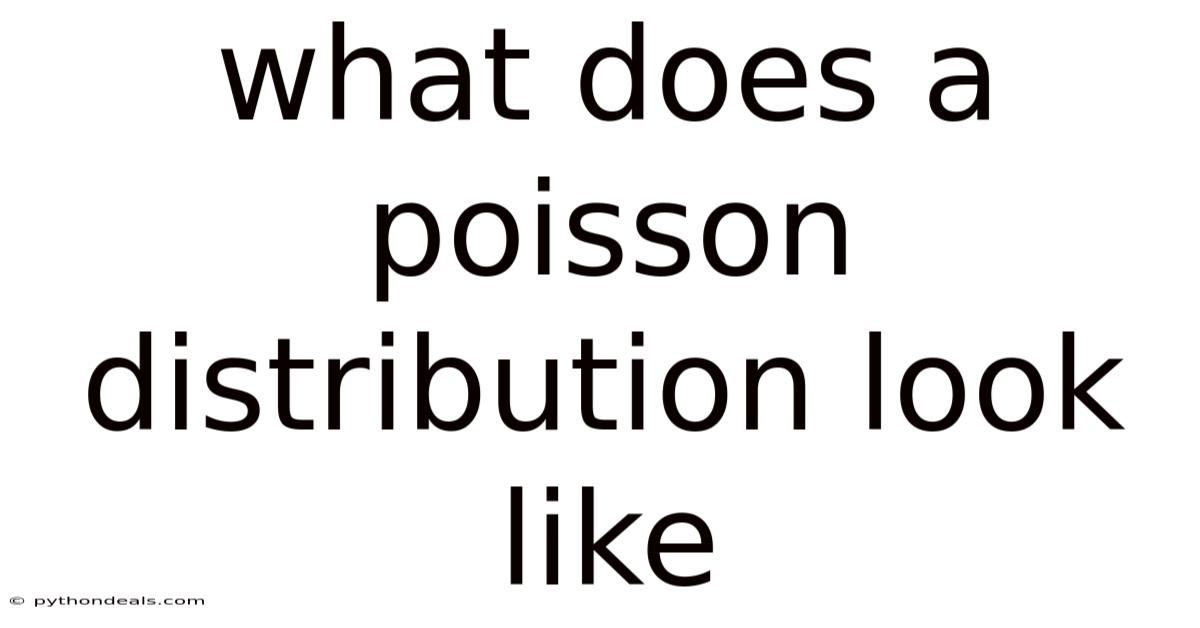 What Does A Poisson Distribution Look Like