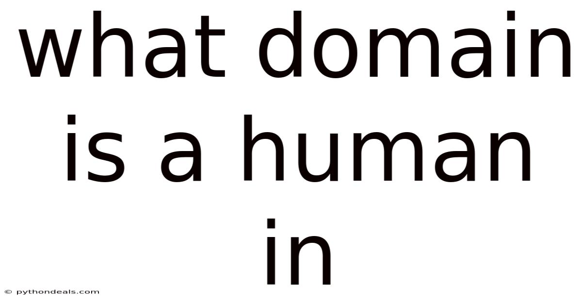 What Domain Is A Human In