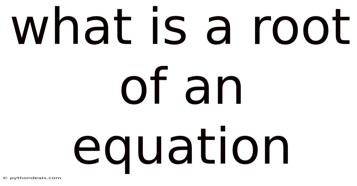 What Is A Root Of An Equation