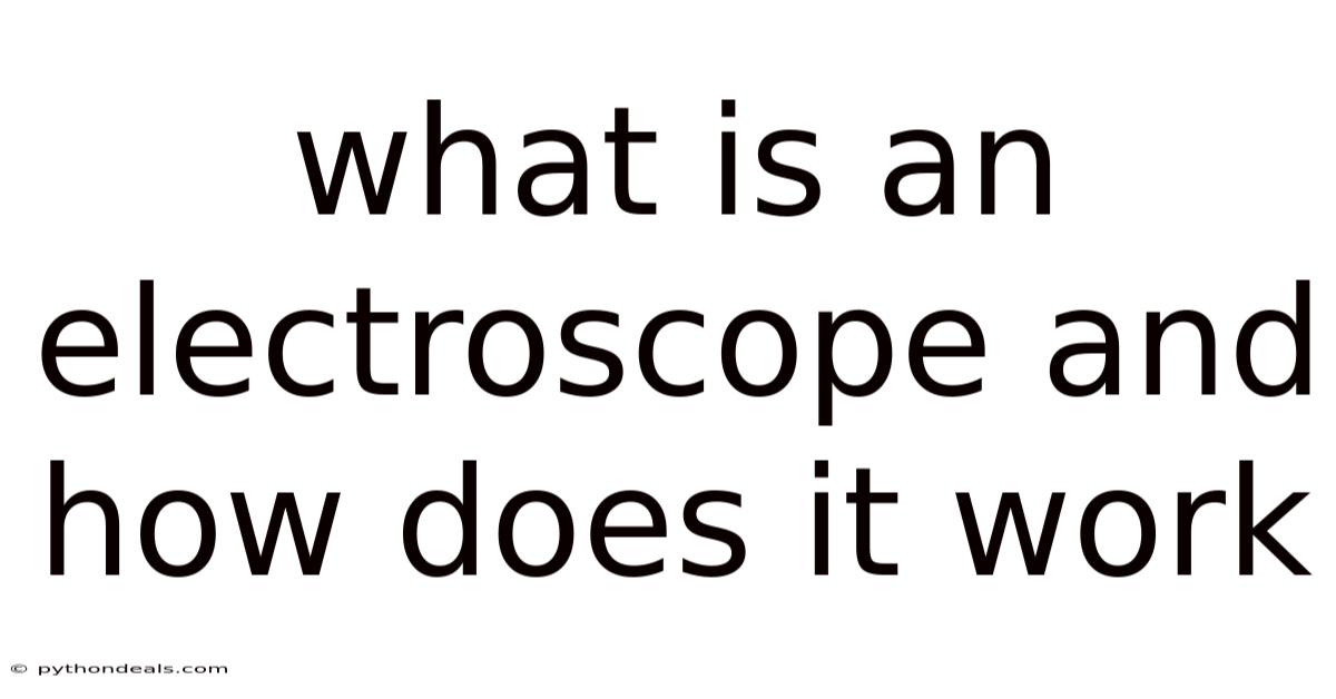 What Is An Electroscope And How Does It Work
