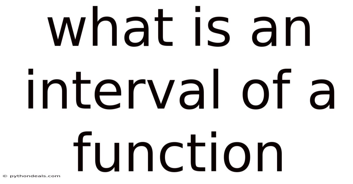 What Is An Interval Of A Function