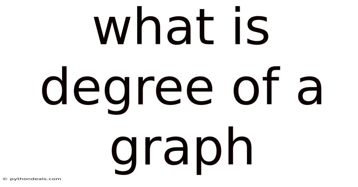 What Is Degree Of A Graph