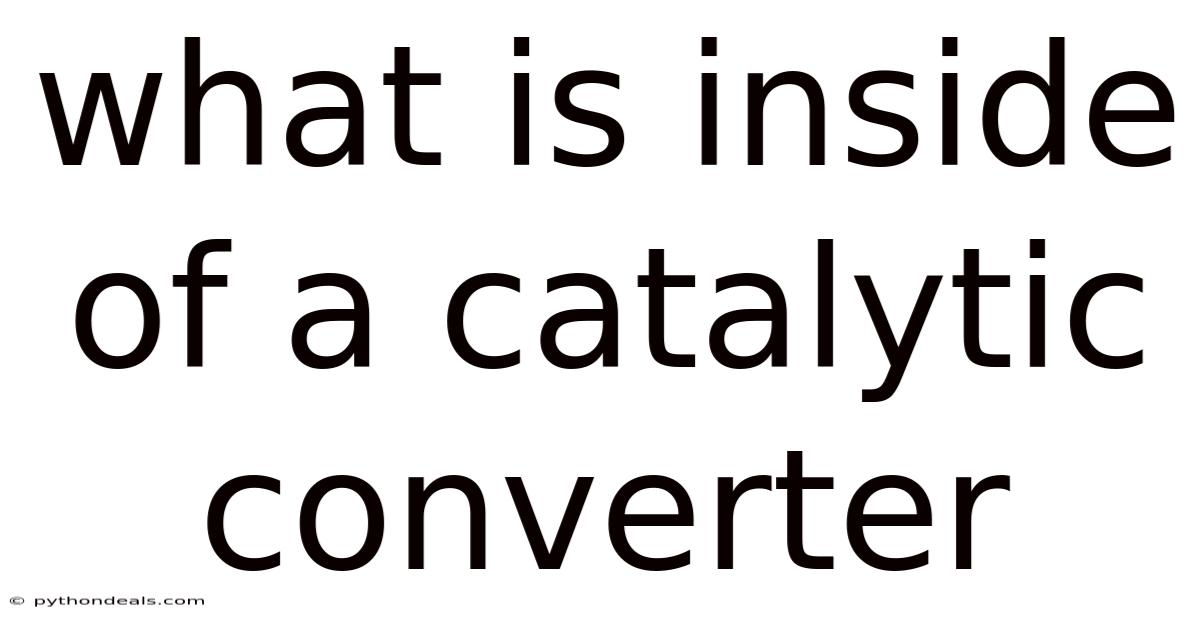 What Is Inside Of A Catalytic Converter