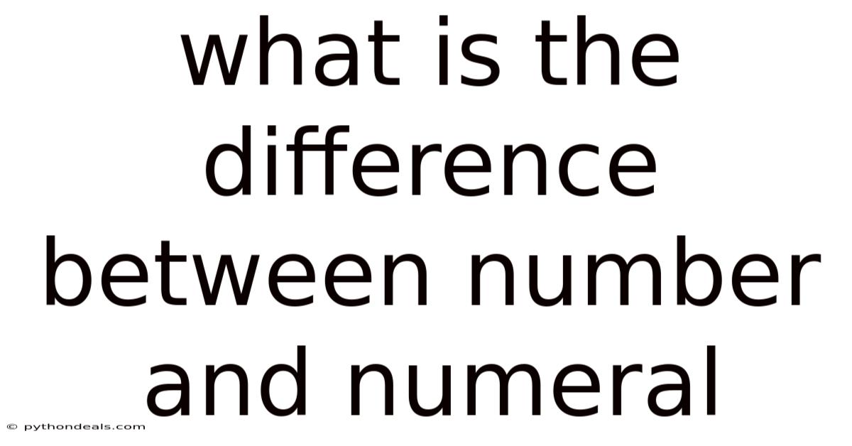 What Is The Difference Between Number And Numeral