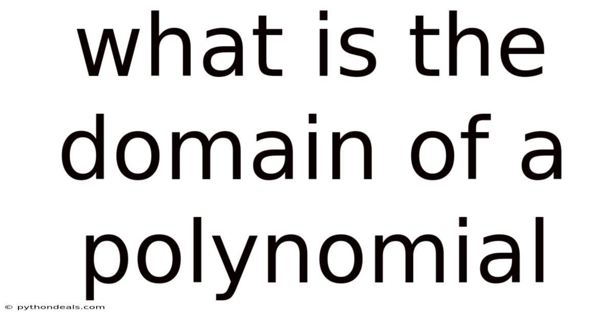 What Is The Domain Of A Polynomial