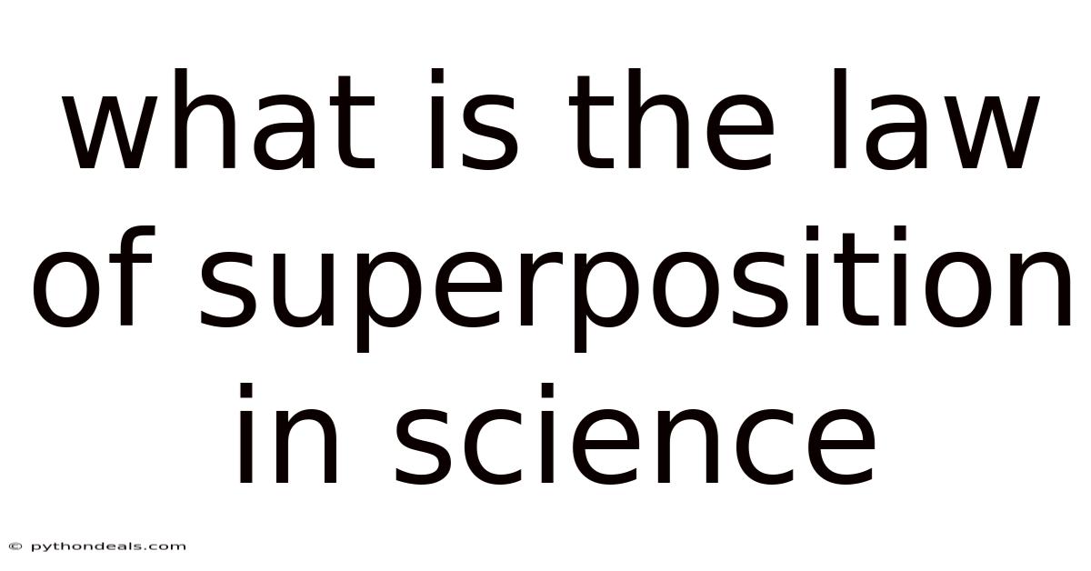 What Is The Law Of Superposition In Science