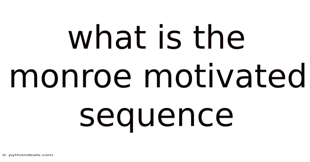 What Is The Monroe Motivated Sequence