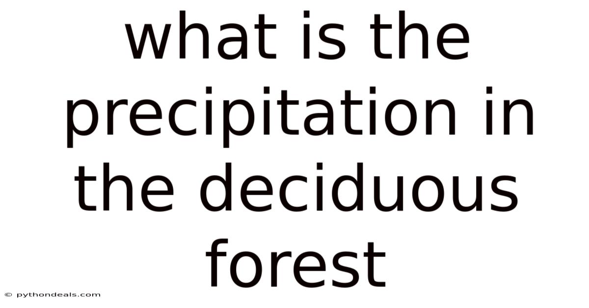 What Is The Precipitation In The Deciduous Forest