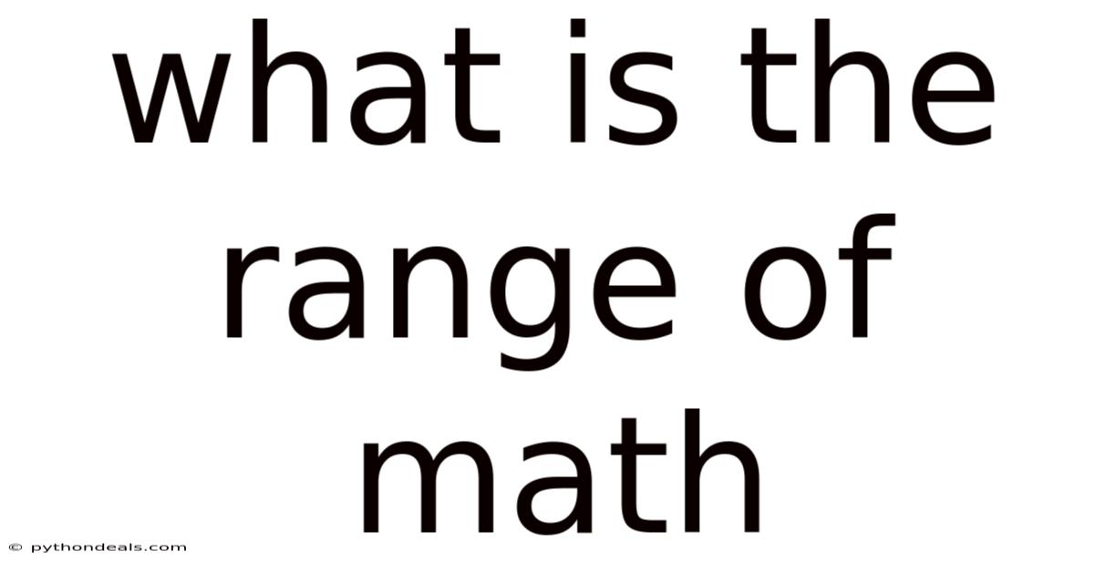 What Is The Range Of Math
