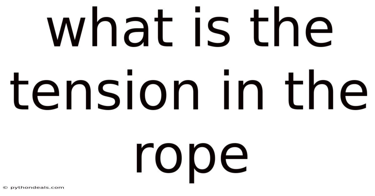 What Is The Tension In The Rope