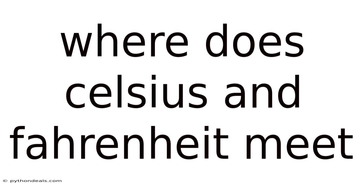 Where Does Celsius And Fahrenheit Meet