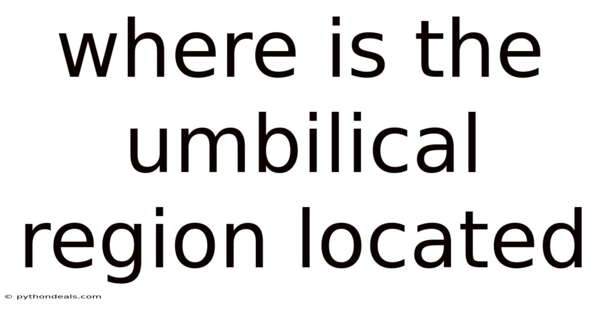 Where Is The Umbilical Region Located