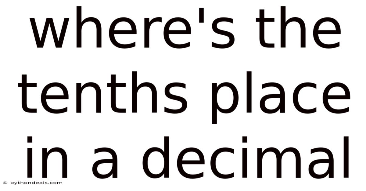 Where's The Tenths Place In A Decimal