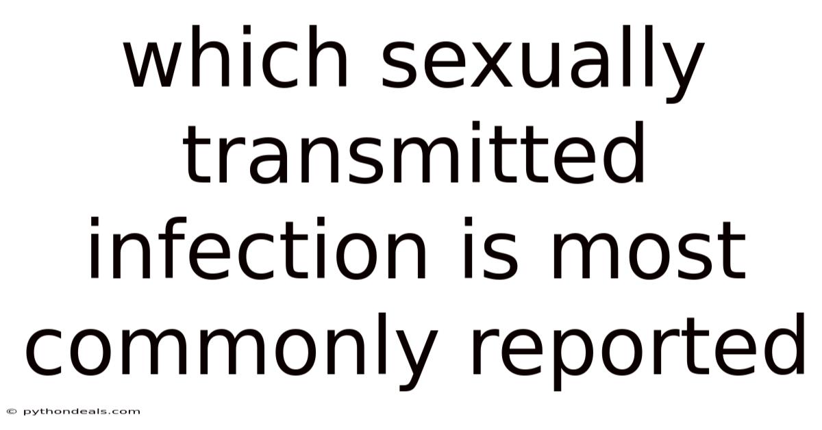Which Sexually Transmitted Infection Is Most Commonly Reported