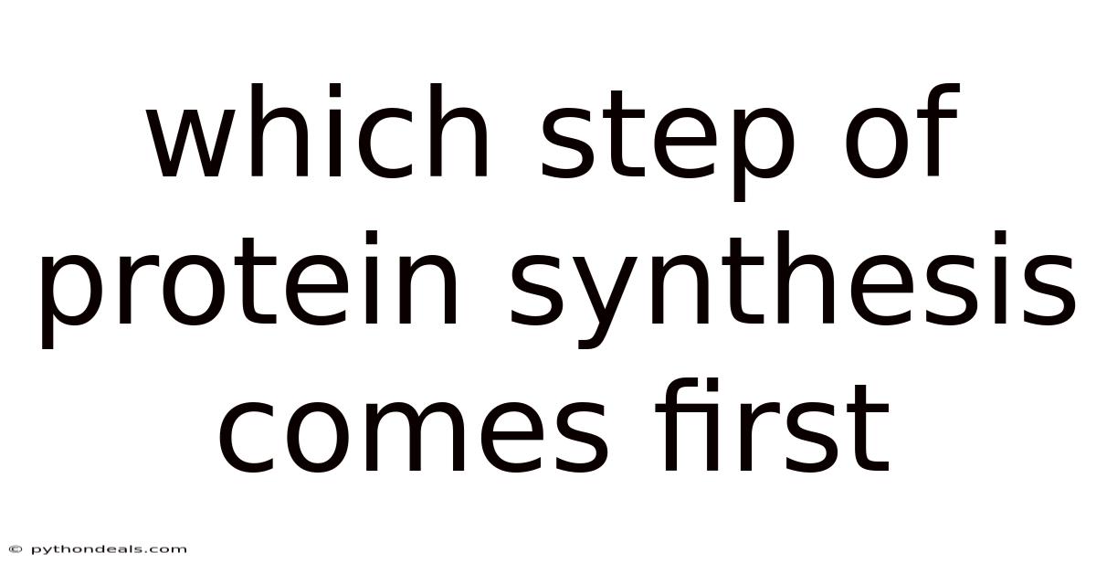 Which Step Of Protein Synthesis Comes First