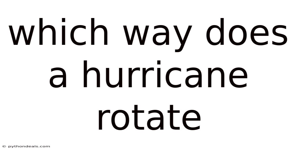 Which Way Does A Hurricane Rotate