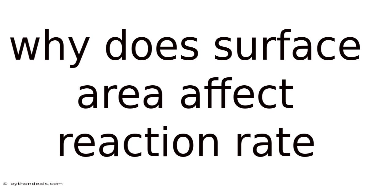 Why Does Surface Area Affect Reaction Rate