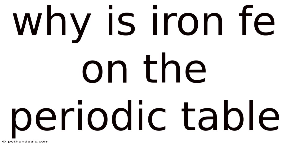 Why Is Iron Fe On The Periodic Table