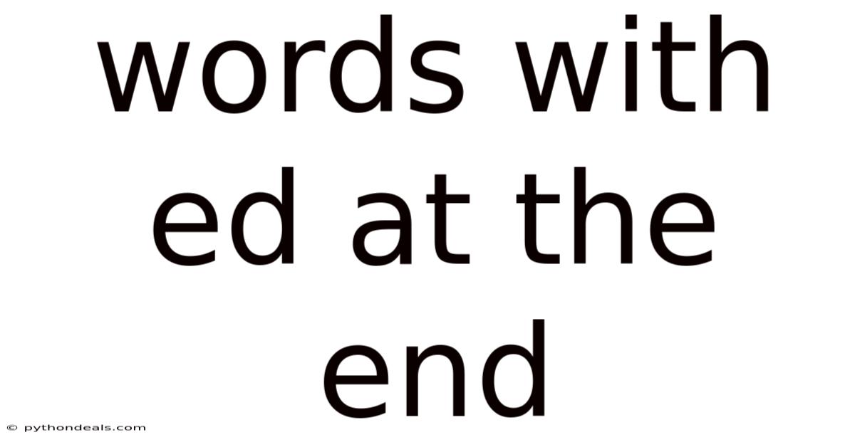 Words With Ed At The End